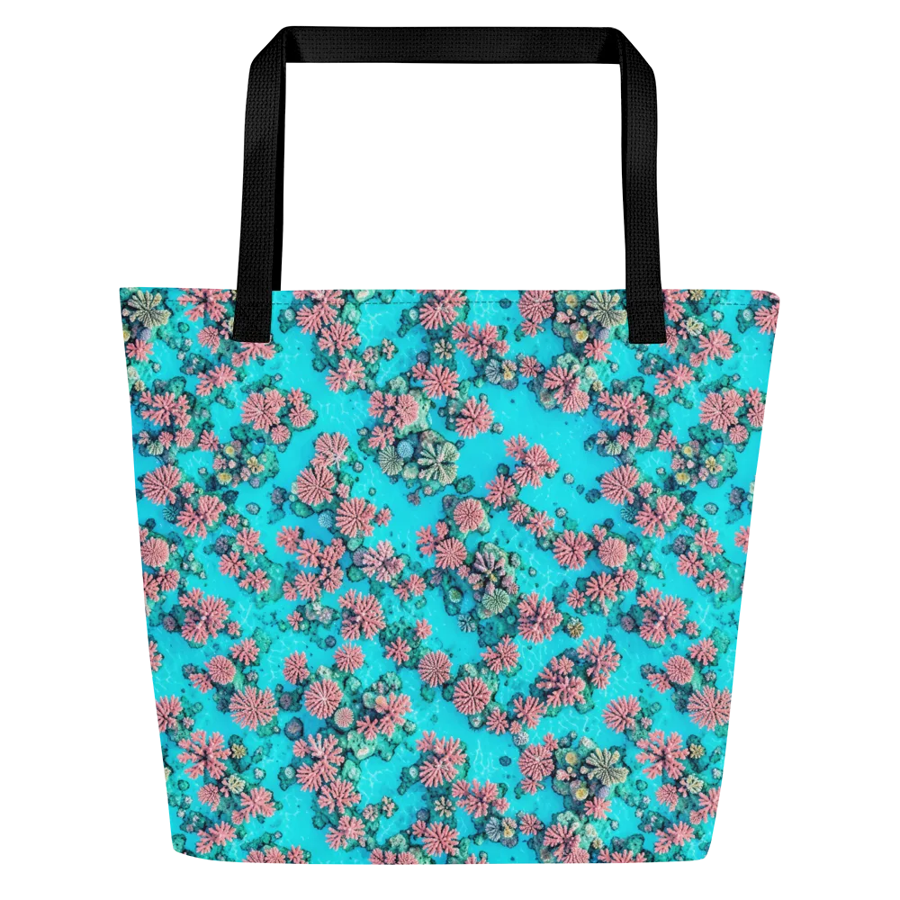 Coral Lagoon on Large Tote Bag W/ Pocket — Front