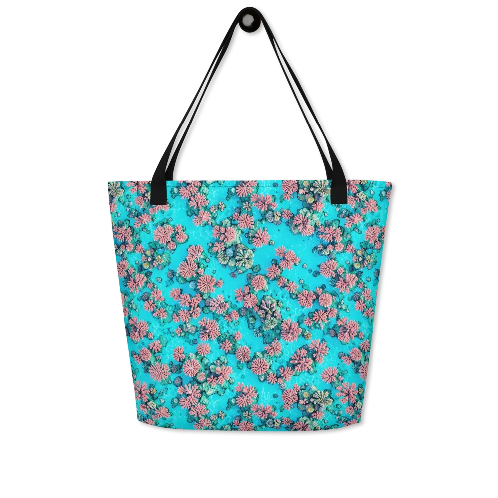 Coral Lagoon on Large Tote Bag W/ Pocket — Front