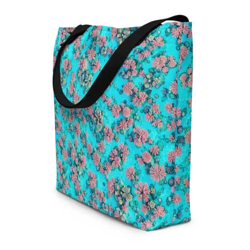 Coral Lagoon on a Large Tote Bag W/ Pocket