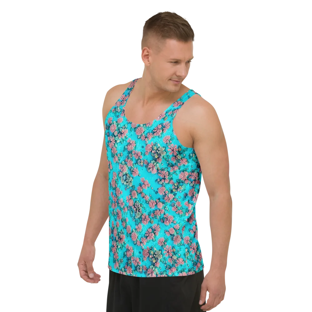 Coral Lagoon on Men's Tank Top — Left Front