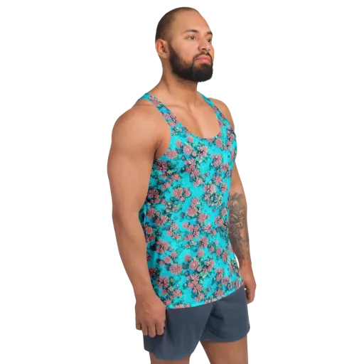 Coral Lagoon on a Men's Tank Top