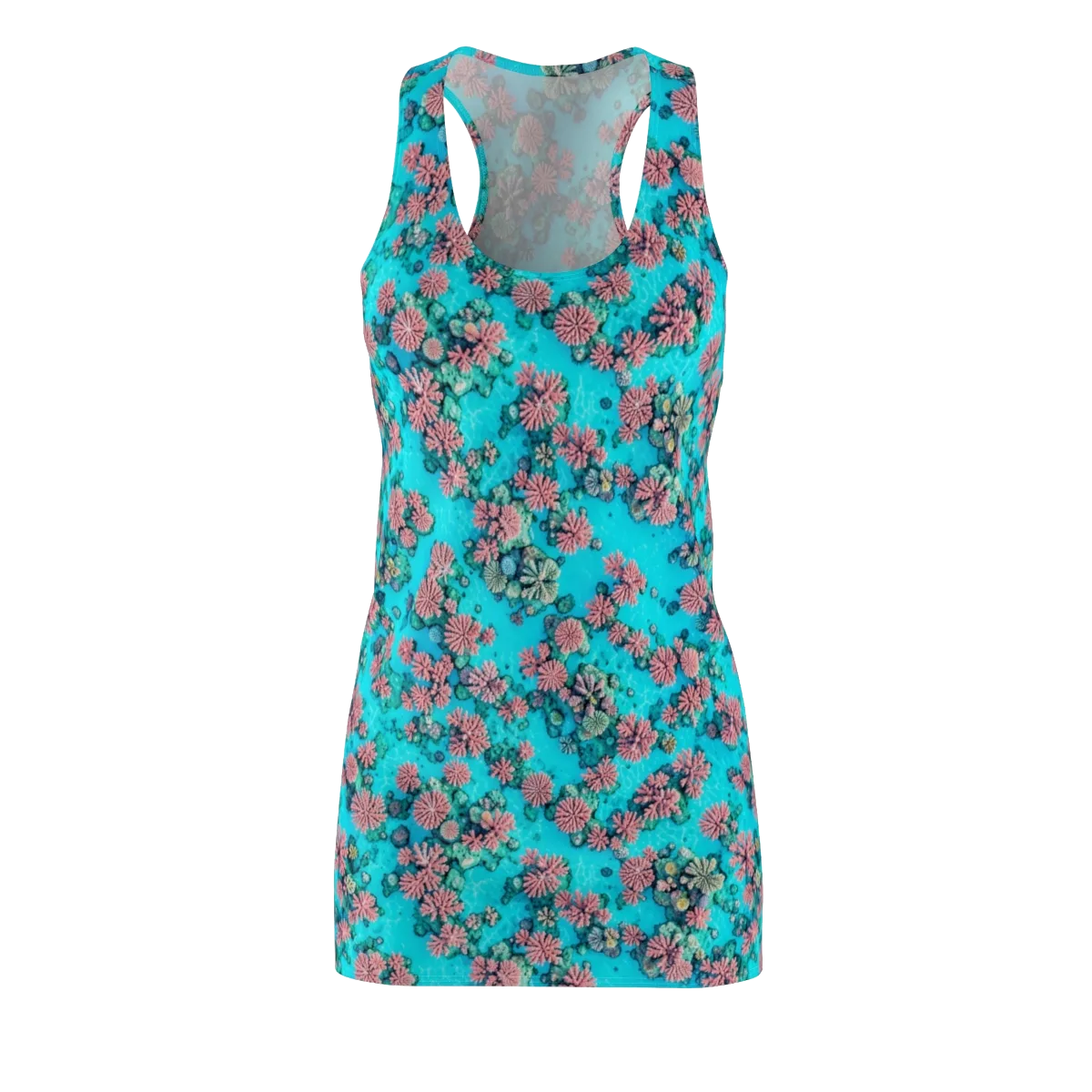 Coral Lagoon on Racerback Dress — Front