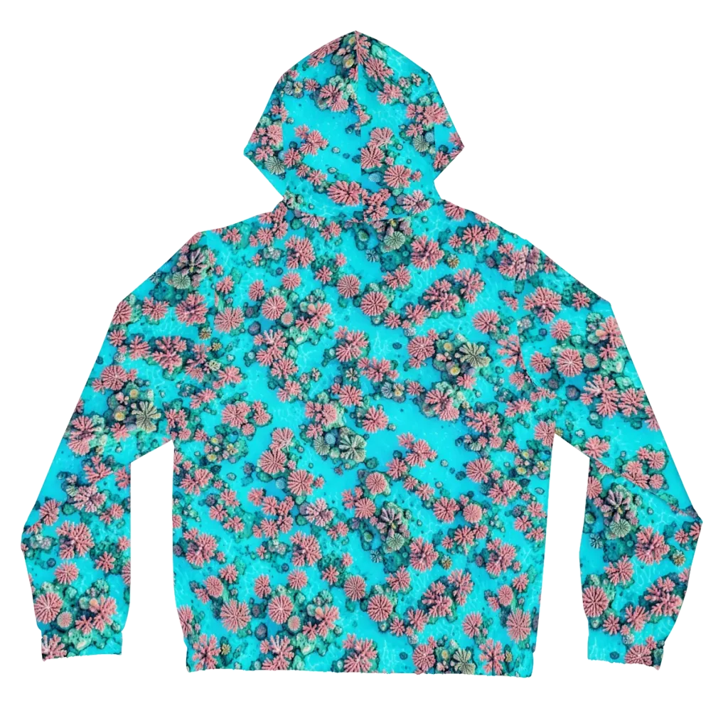 Coral Lagoon on Women's Full-Zip Hoodie — Back