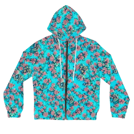 Coral Lagoon on a Women's Full-Zip Hoodie