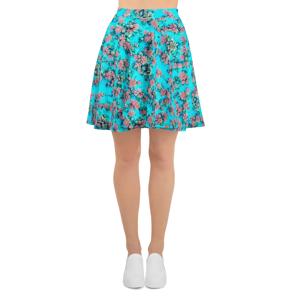 Coral Lagoon on Skater Skirt — Front