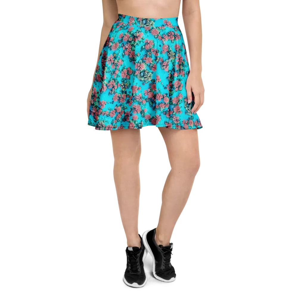 Coral Lagoon on Skater Skirt — Front
