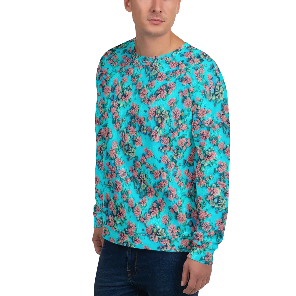 Coral Lagoon on Sweatshirt — Left Front