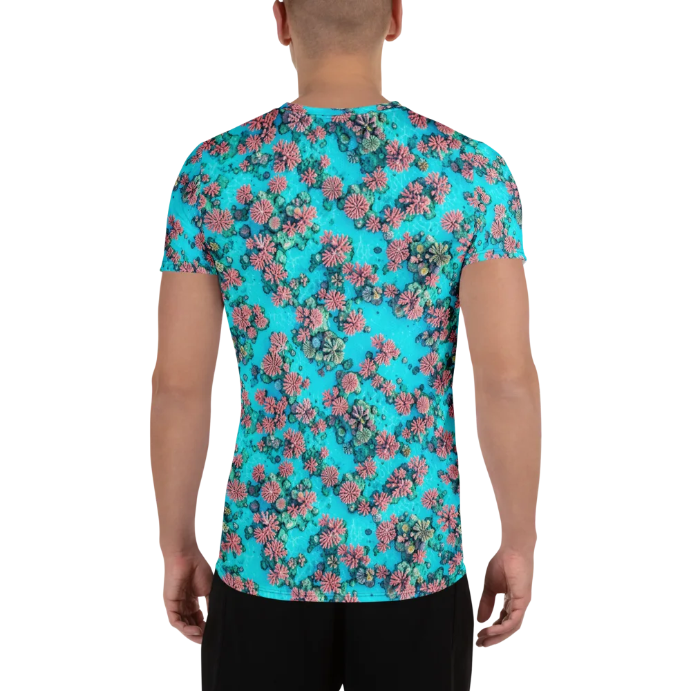 Coral Lagoon on Men's Athletic T-Shirt — Back
