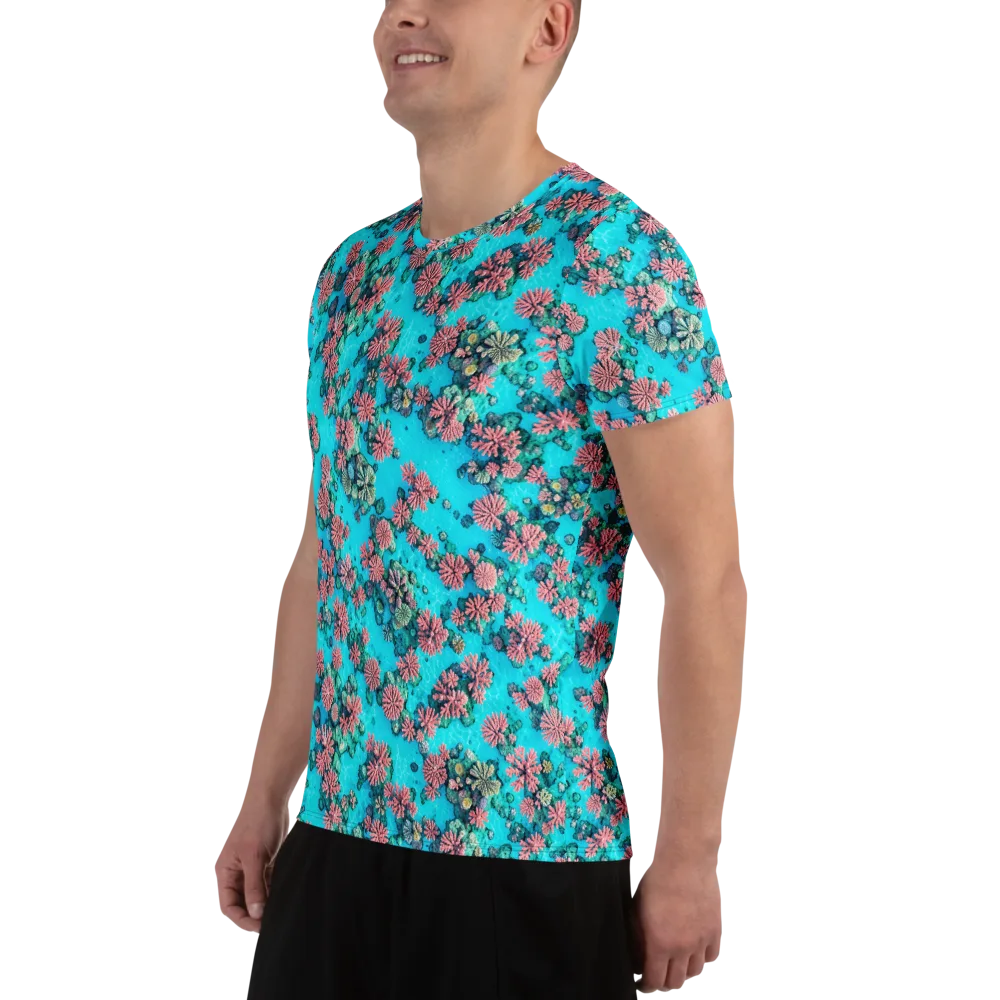 Coral Lagoon on Men's Athletic T-Shirt — Left