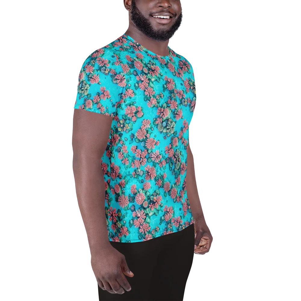 Coral Lagoon on Men's Athletic T-Shirt — Right