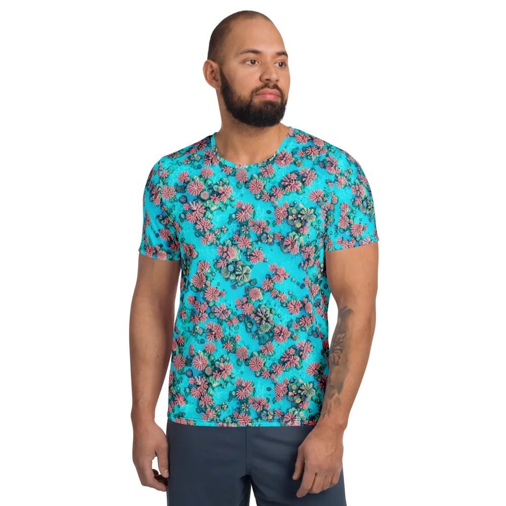 Coral Lagoon on Men's Athletic T-Shirt — Front