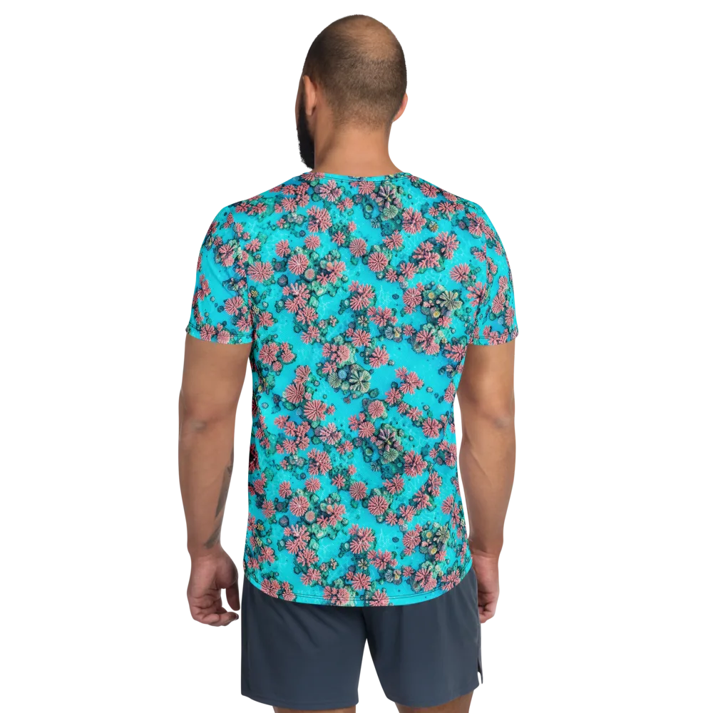 Coral Lagoon on Men's Athletic T-Shirt — Back