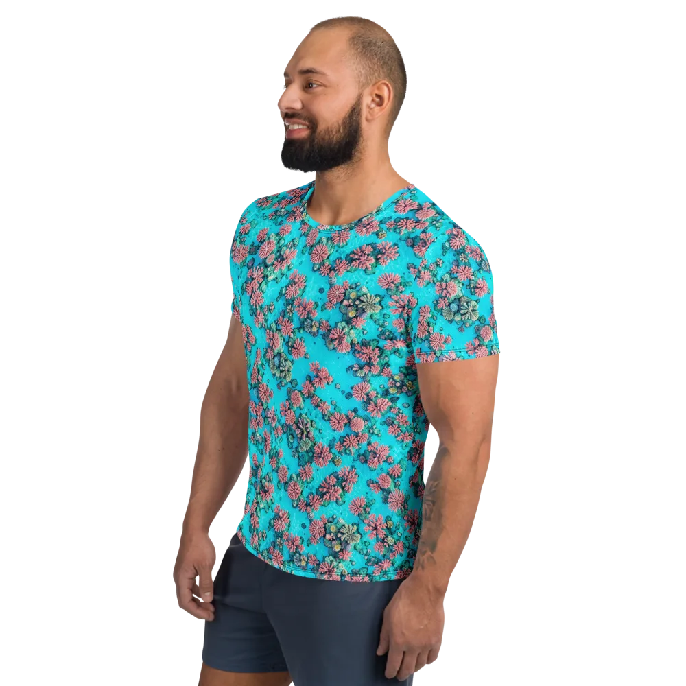 Coral Lagoon on Men's Athletic T-Shirt — Left