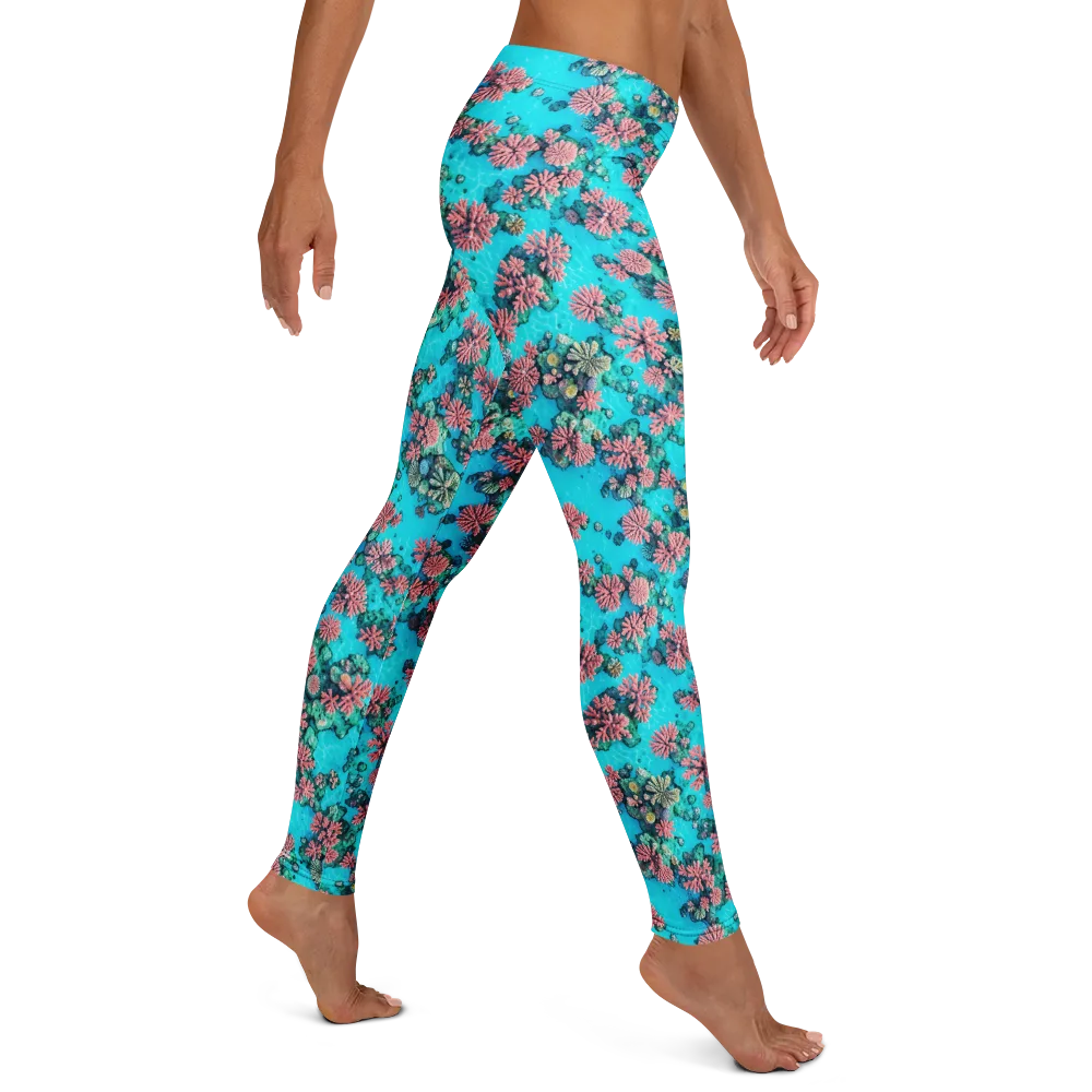 Coral Lagoon on Leggings — Right