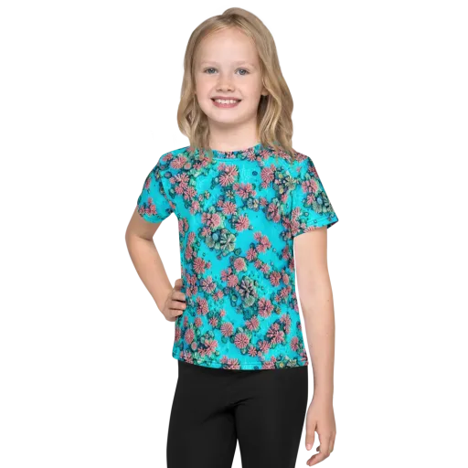 Coral Lagoon on a Kids Crew Neck T-Shirt