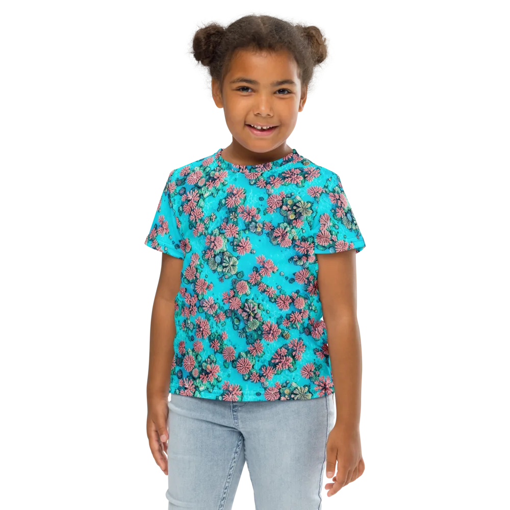 Coral Lagoon on Kids Crew Neck T-Shirt — Front