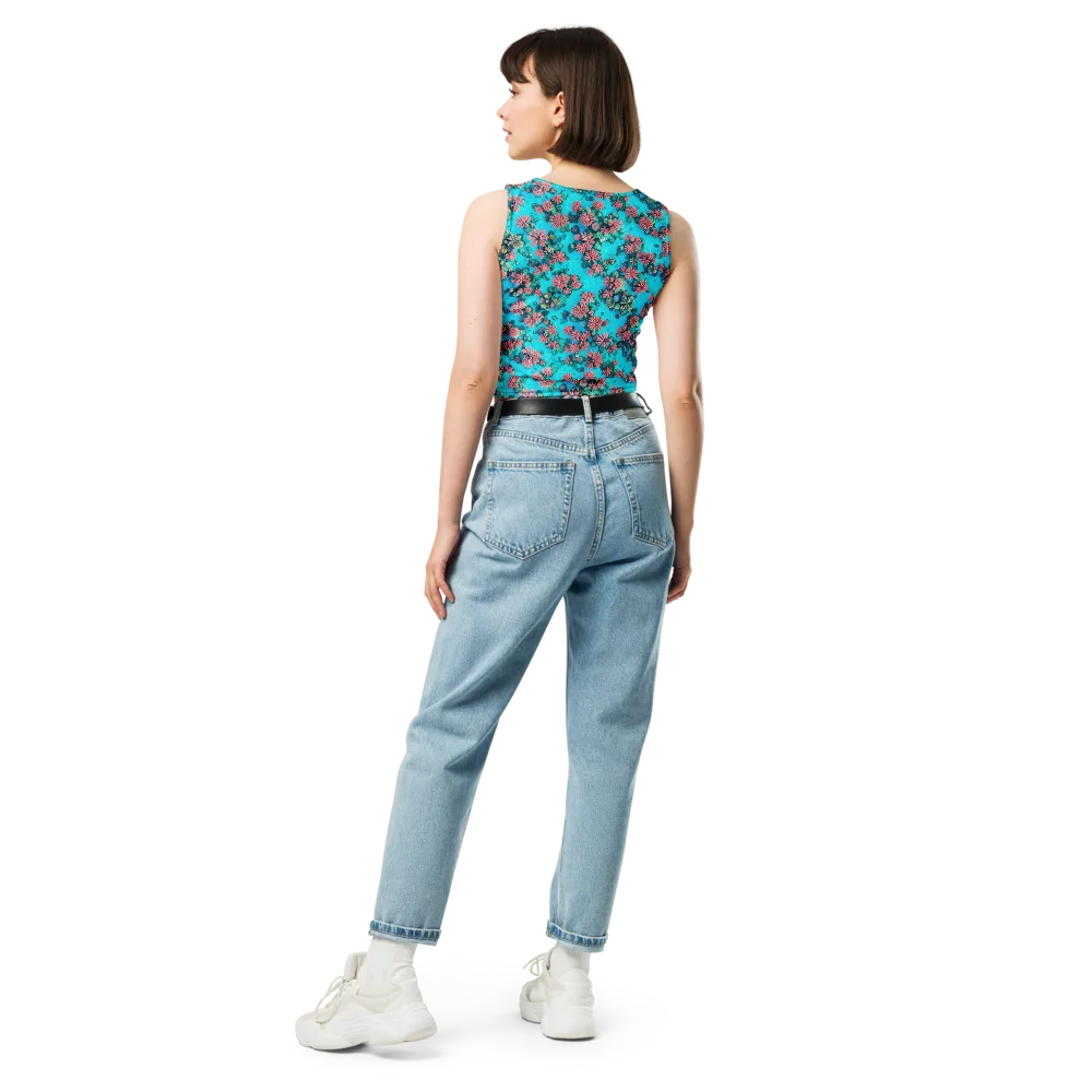 Coral Lagoon on Crop Top — Back