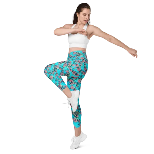 Coral Lagoon on a Leggings with Pockets