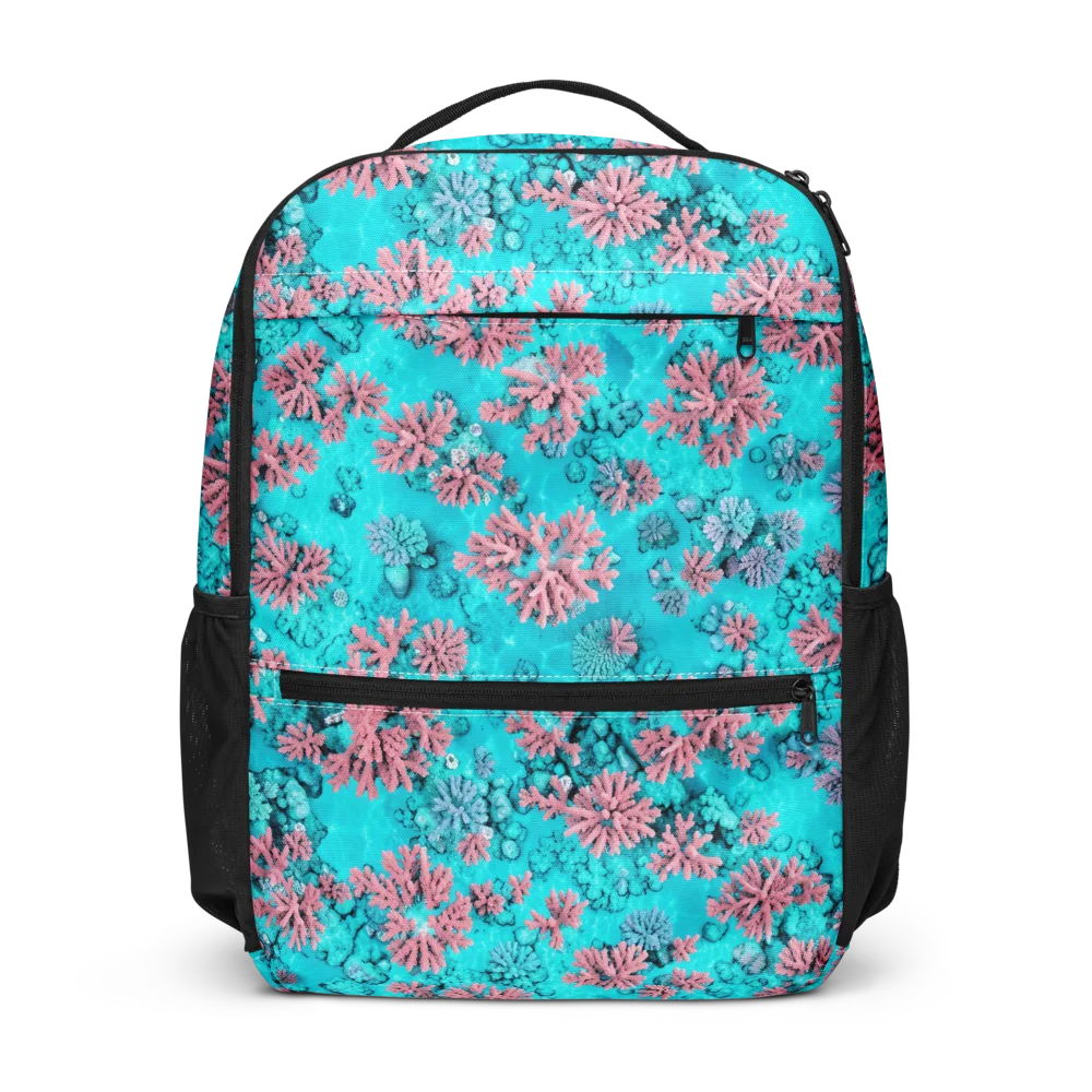 Aqua Bloom on Utility Backpack — Front