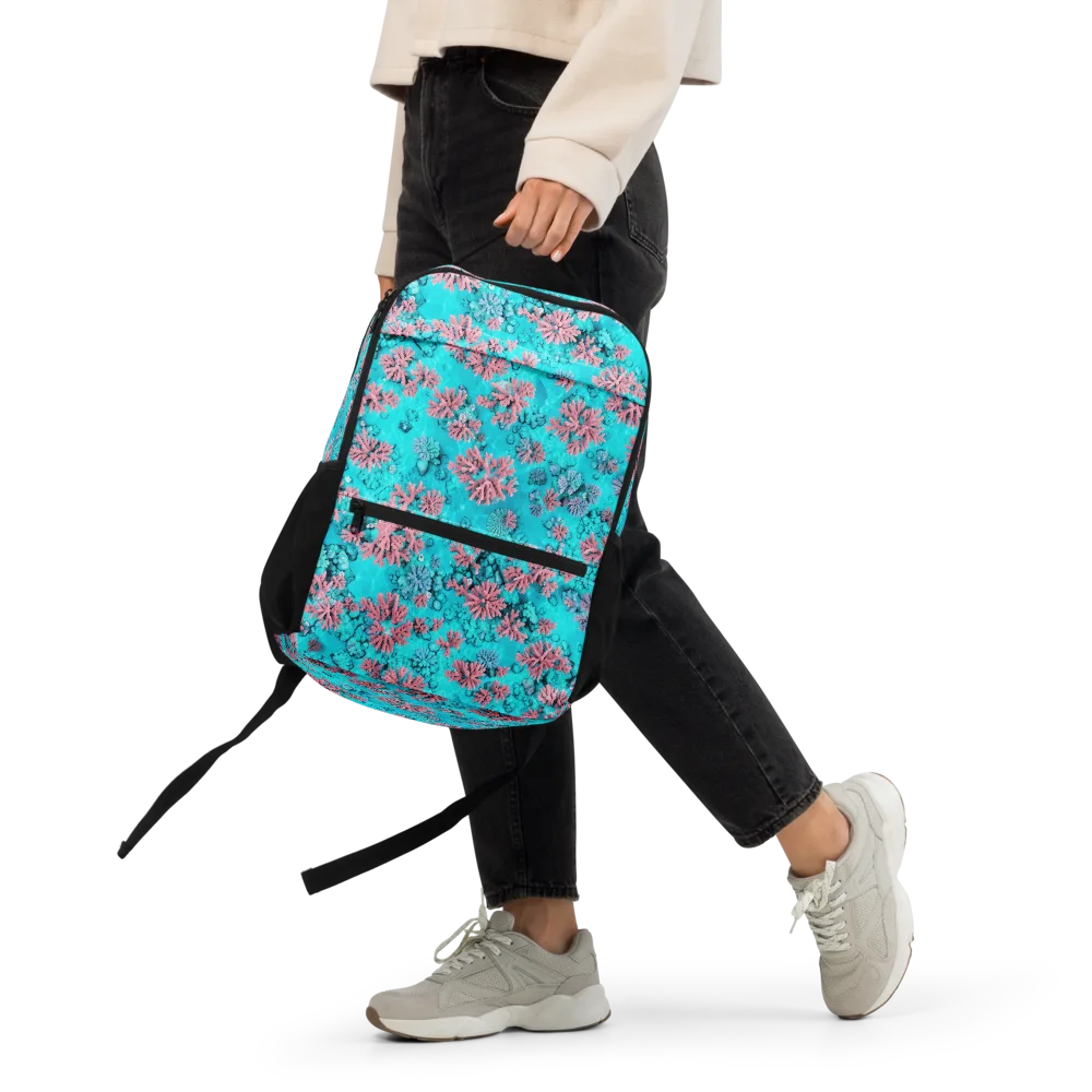 Aqua Bloom on Utility Backpack — Front