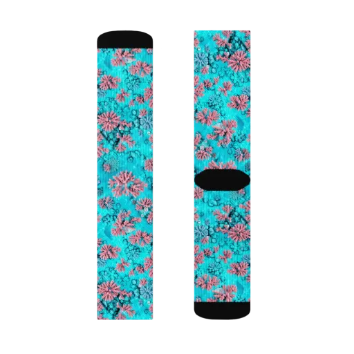 Aqua Bloom on a Socks