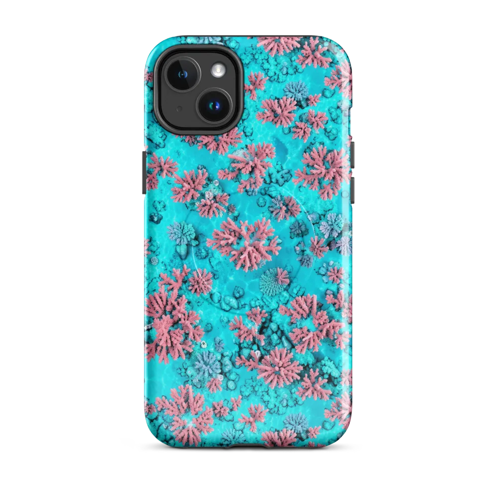Aqua Bloom on MagSafe Tough Case for iPhone® — Front