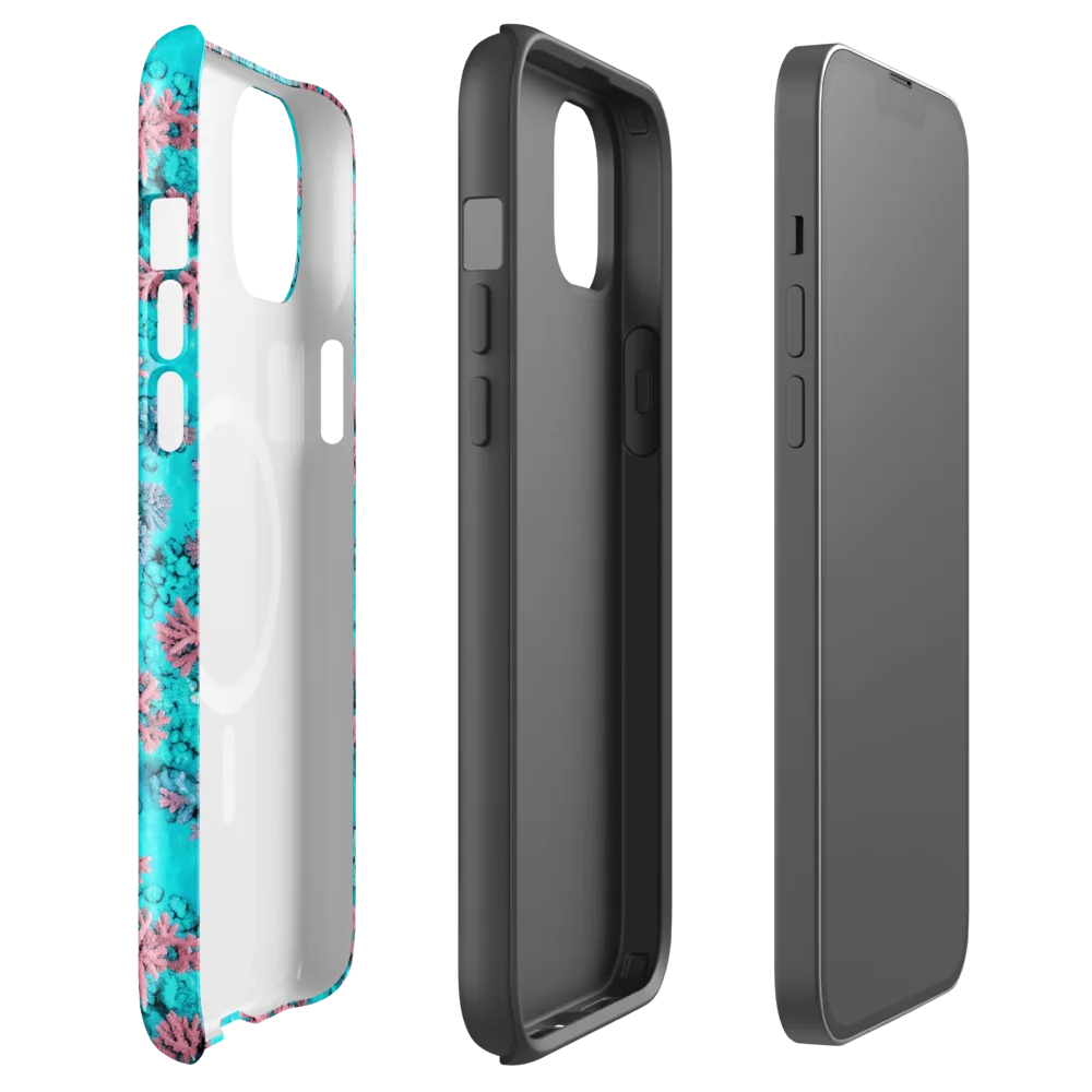 Aqua Bloom on MagSafe Tough Case for iPhone® — Front