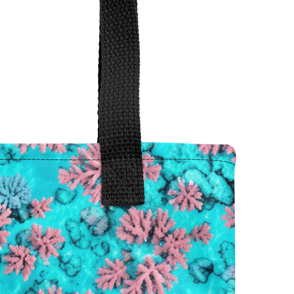 Aqua Bloom on Tote Bag — Product details
