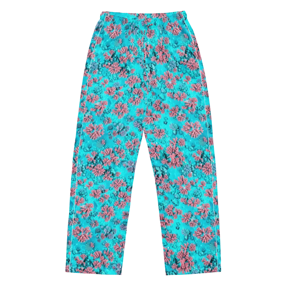 Aqua Bloom on Women's Pajama Pants — Front