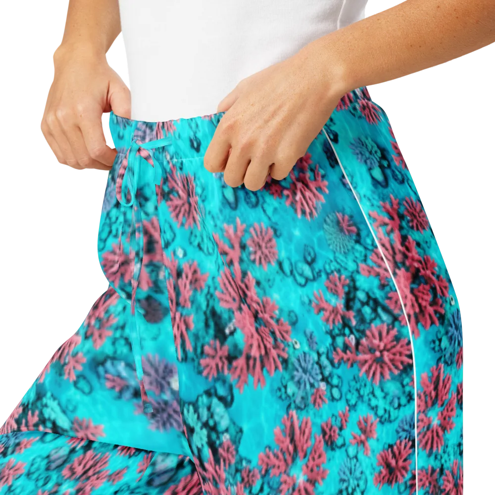 Aqua Bloom on Women's Pajama Pants — Product details