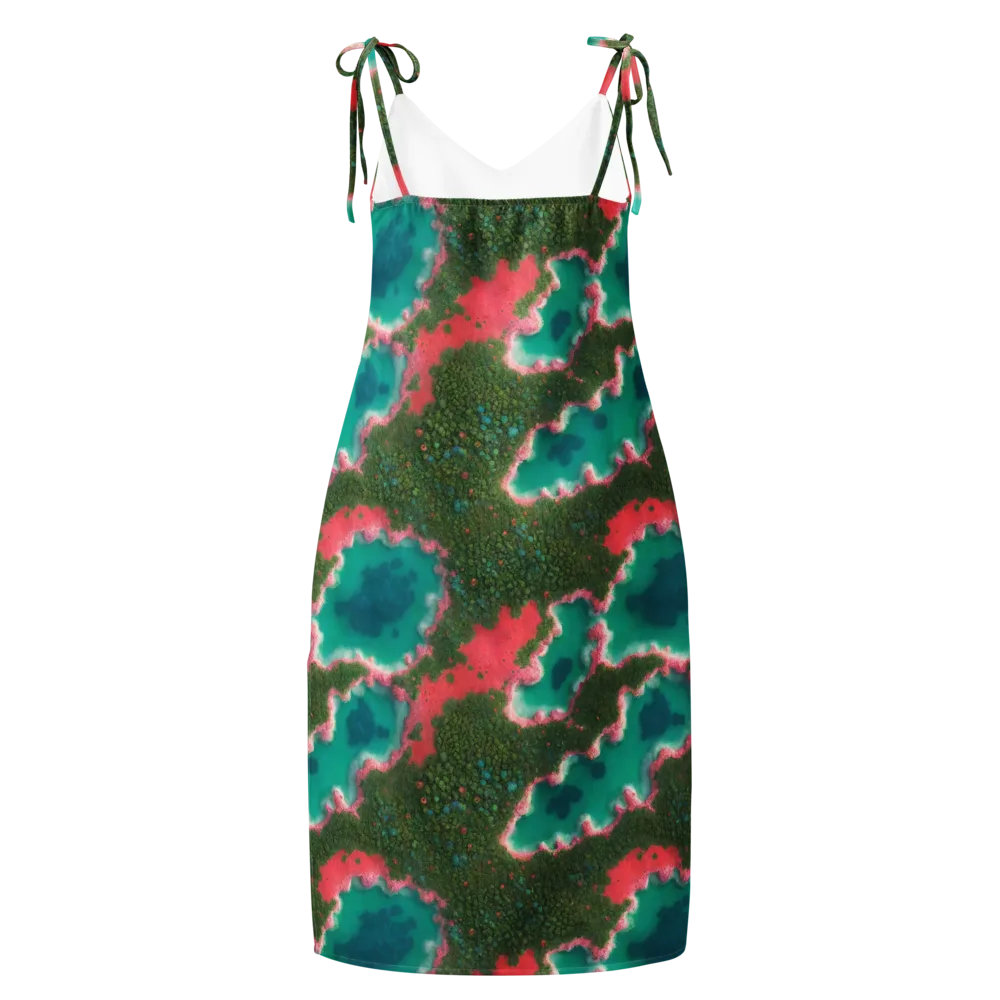 Verdant Lagoon on Slip Dress — Back