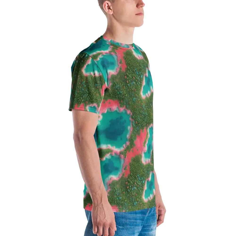Verdant Lagoon on Men's Crew Neck T-Shirt — Right