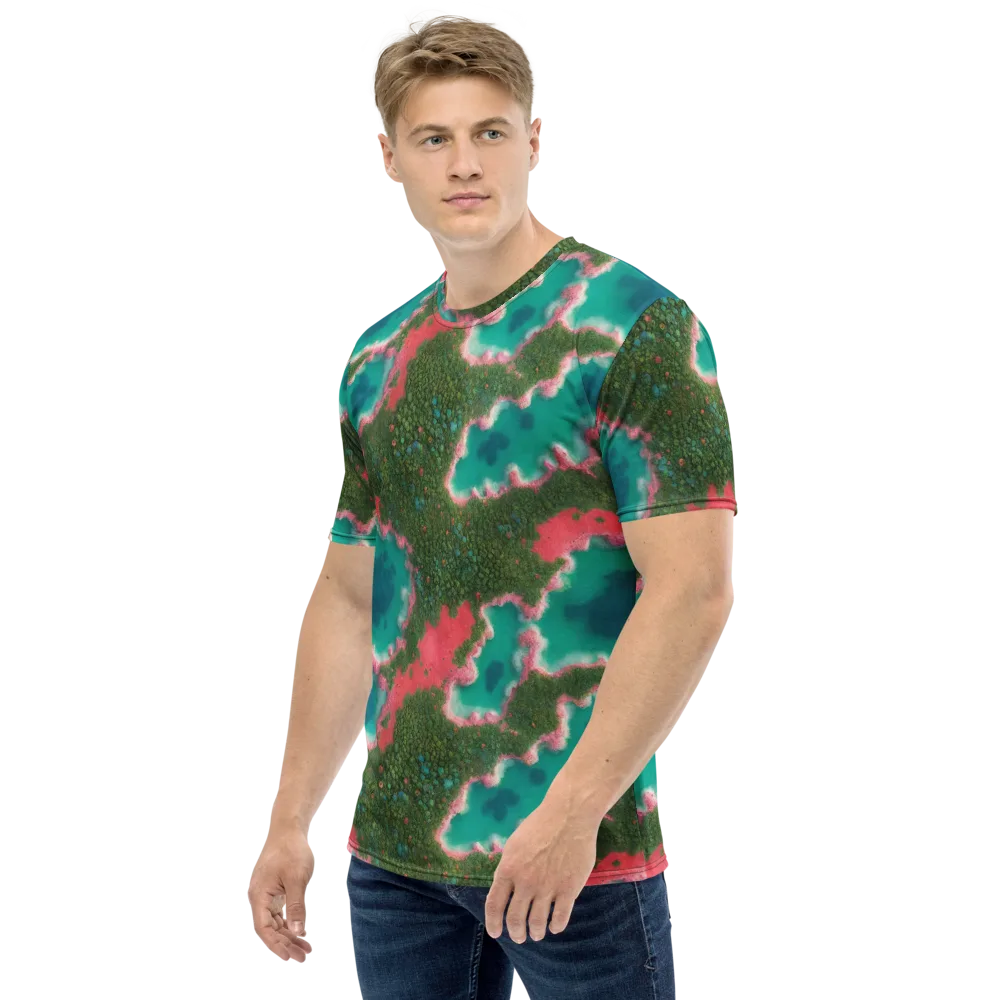 Verdant Lagoon on Men's Crew Neck T-Shirt — Left