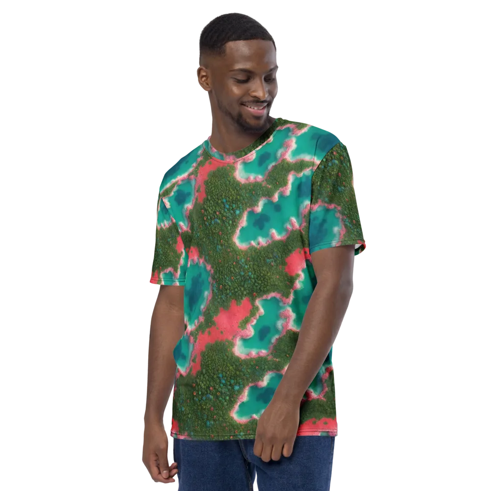 Verdant Lagoon on Men's Crew Neck T-Shirt — Left