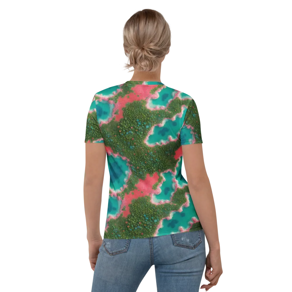 Verdant Lagoon on Women's Crew Neck T-Shirt — Back
