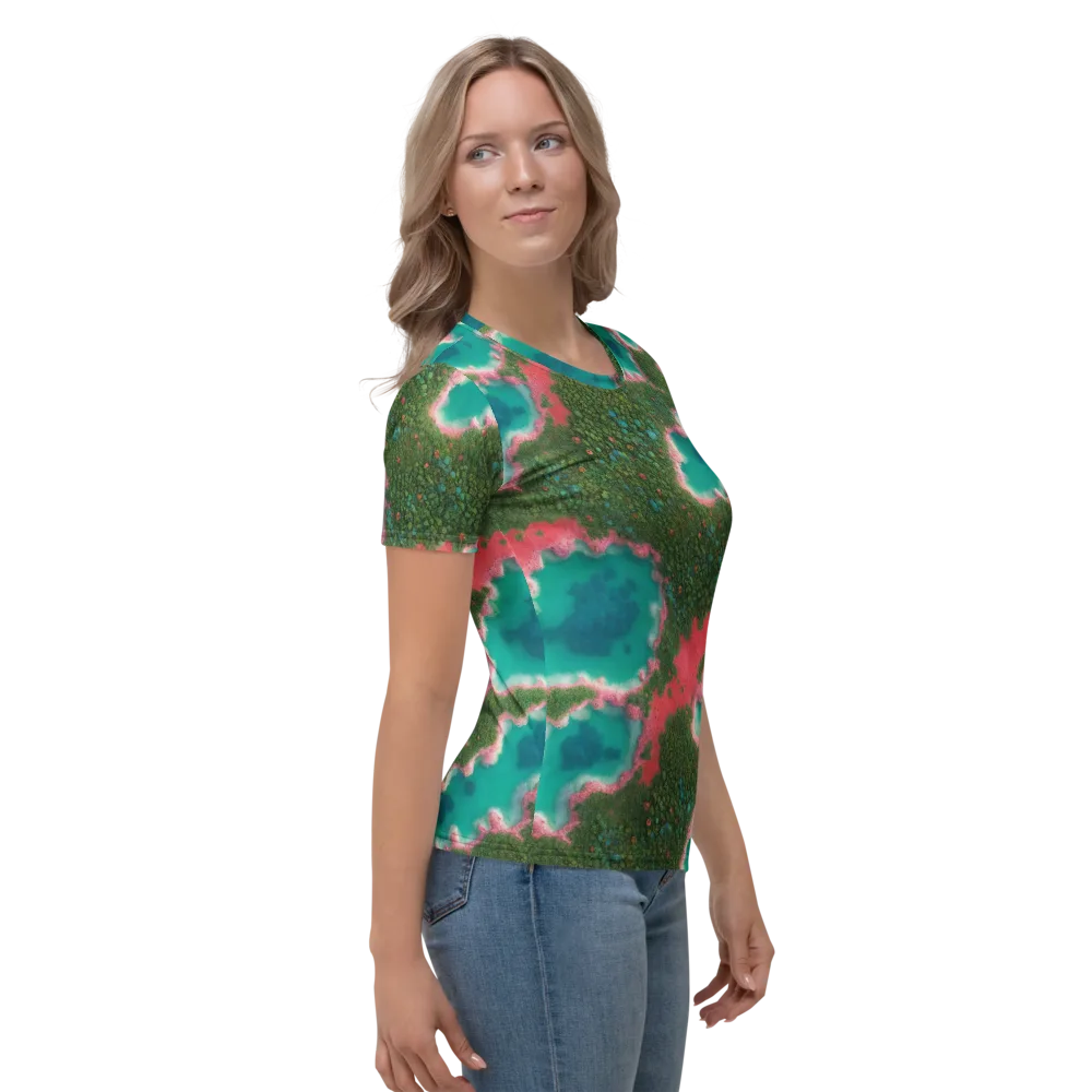 Verdant Lagoon on Women's Crew Neck T-Shirt — Right