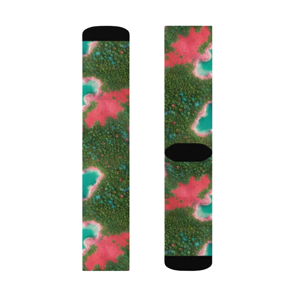 Verdant Lagoon on Socks — Left Sock
