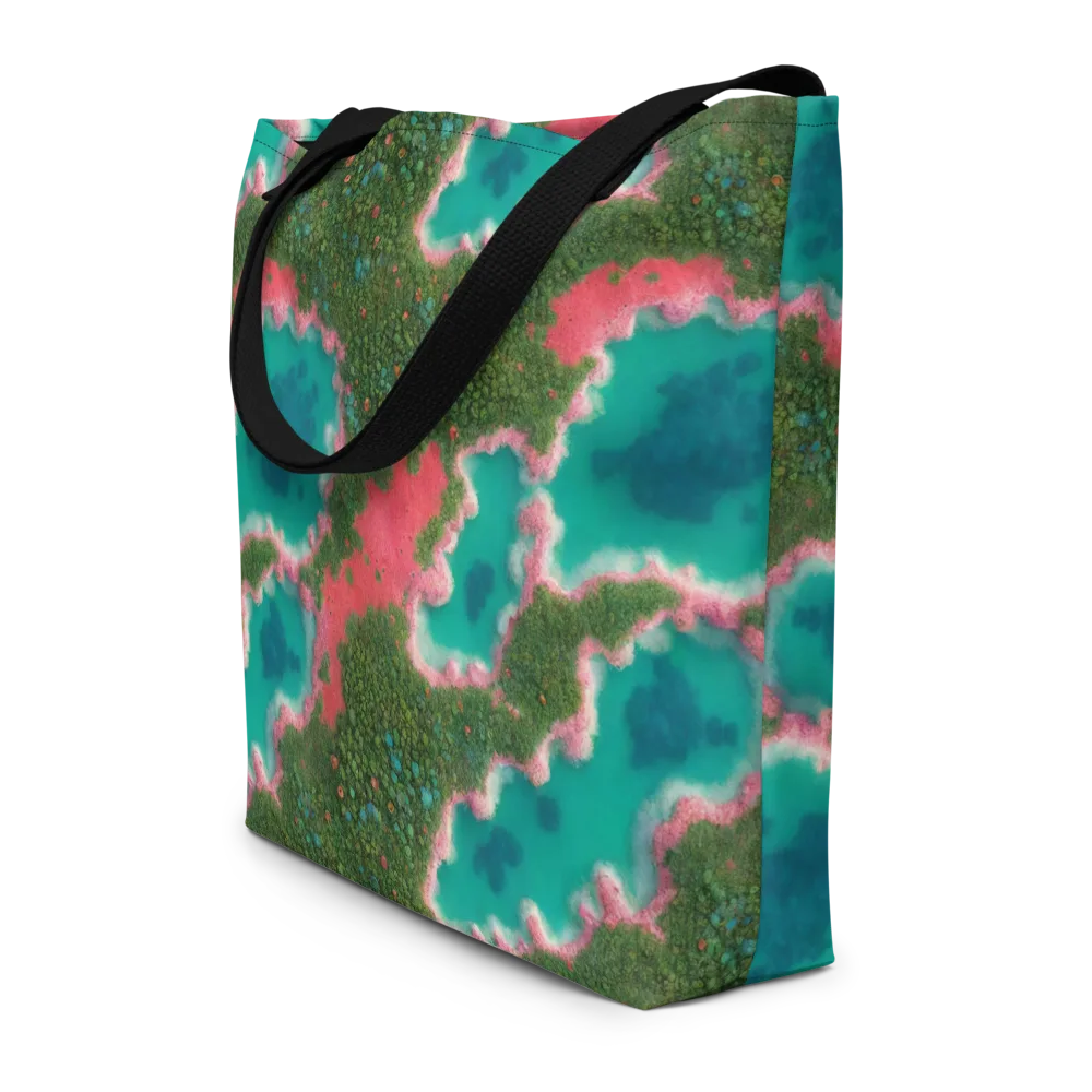 Verdant Lagoon on Large Tote Bag W/ Pocket — Front