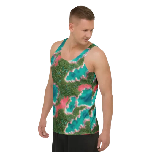 Verdant Lagoon on a Men's Tank Top
