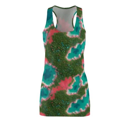 Verdant Lagoon on a Racerback Dress