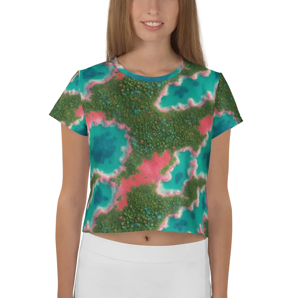 Verdant Lagoon on Crop Tee — Front