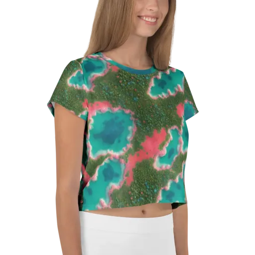 Verdant Lagoon on a Crop Tee