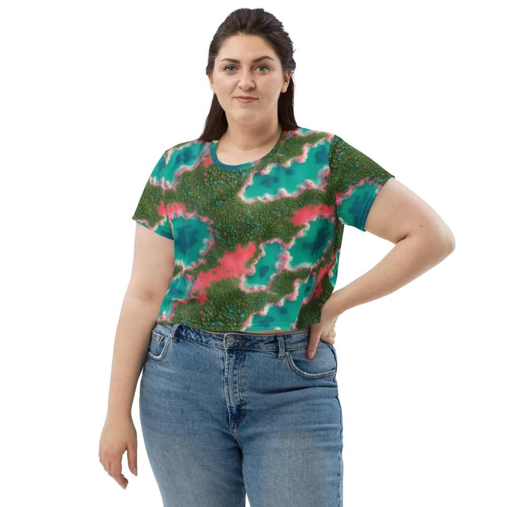 Verdant Lagoon on Crop Tee — Front