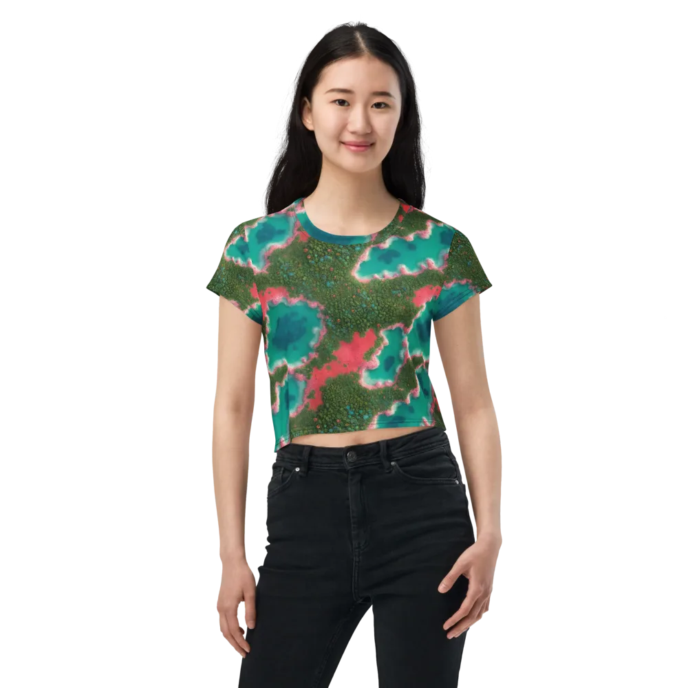 Verdant Lagoon on Crop Tee — Front