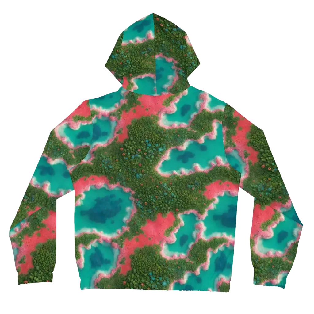 Verdant Lagoon on Women's Full-Zip Hoodie — Back