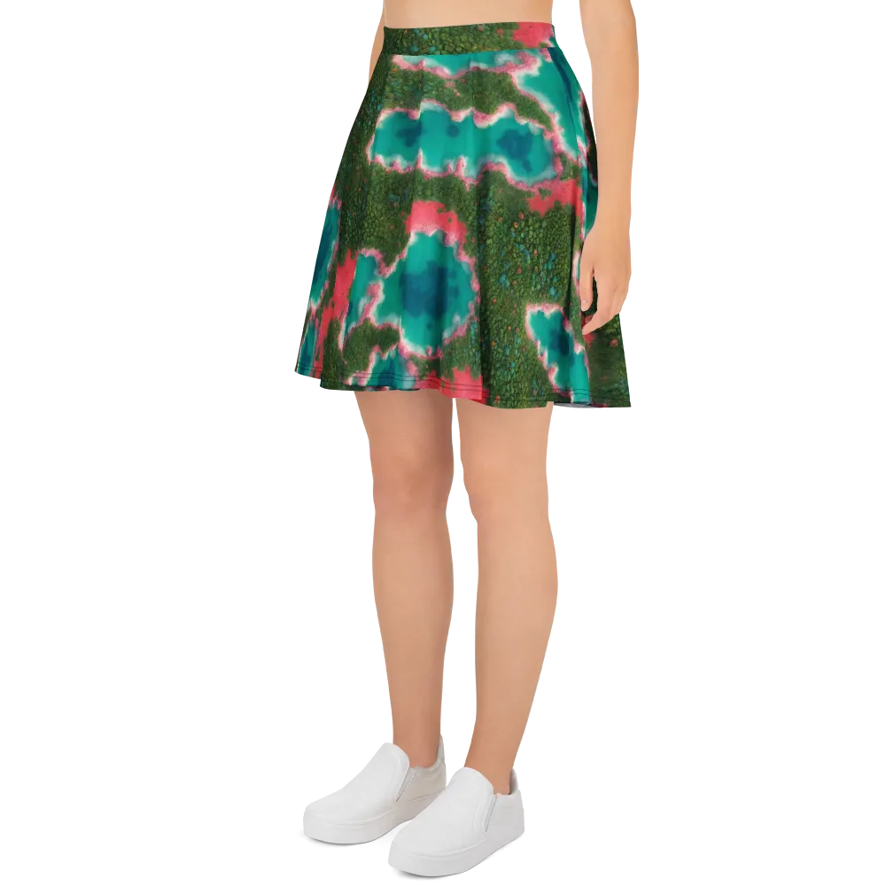 Verdant Lagoon on Skater Skirt — Left
