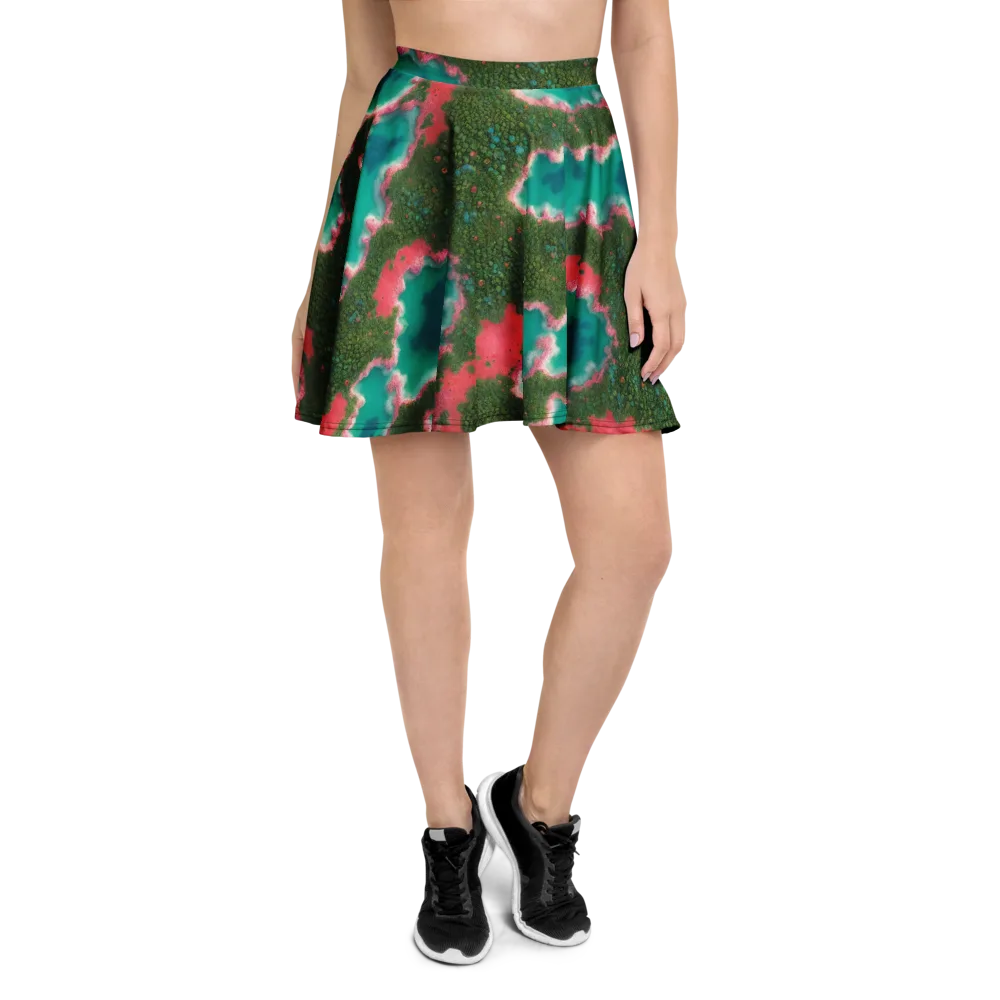 Verdant Lagoon on Skater Skirt — Front