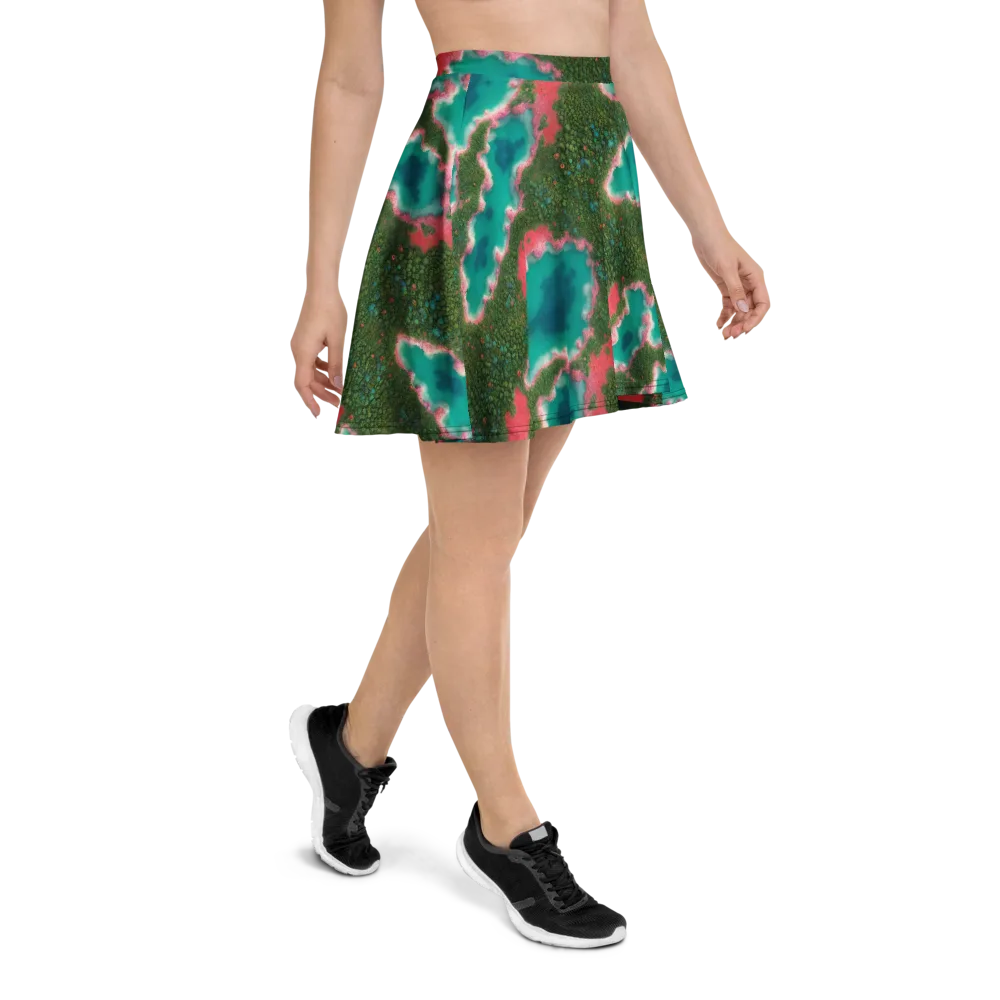 Verdant Lagoon on Skater Skirt — Right