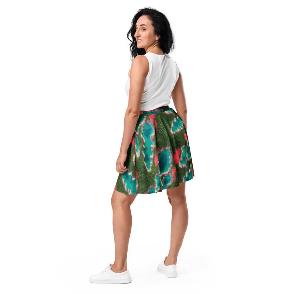 Verdant Lagoon on Skater Skirt — Back