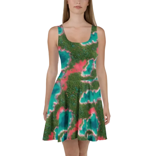 Verdant Lagoon on a Skater Dress
